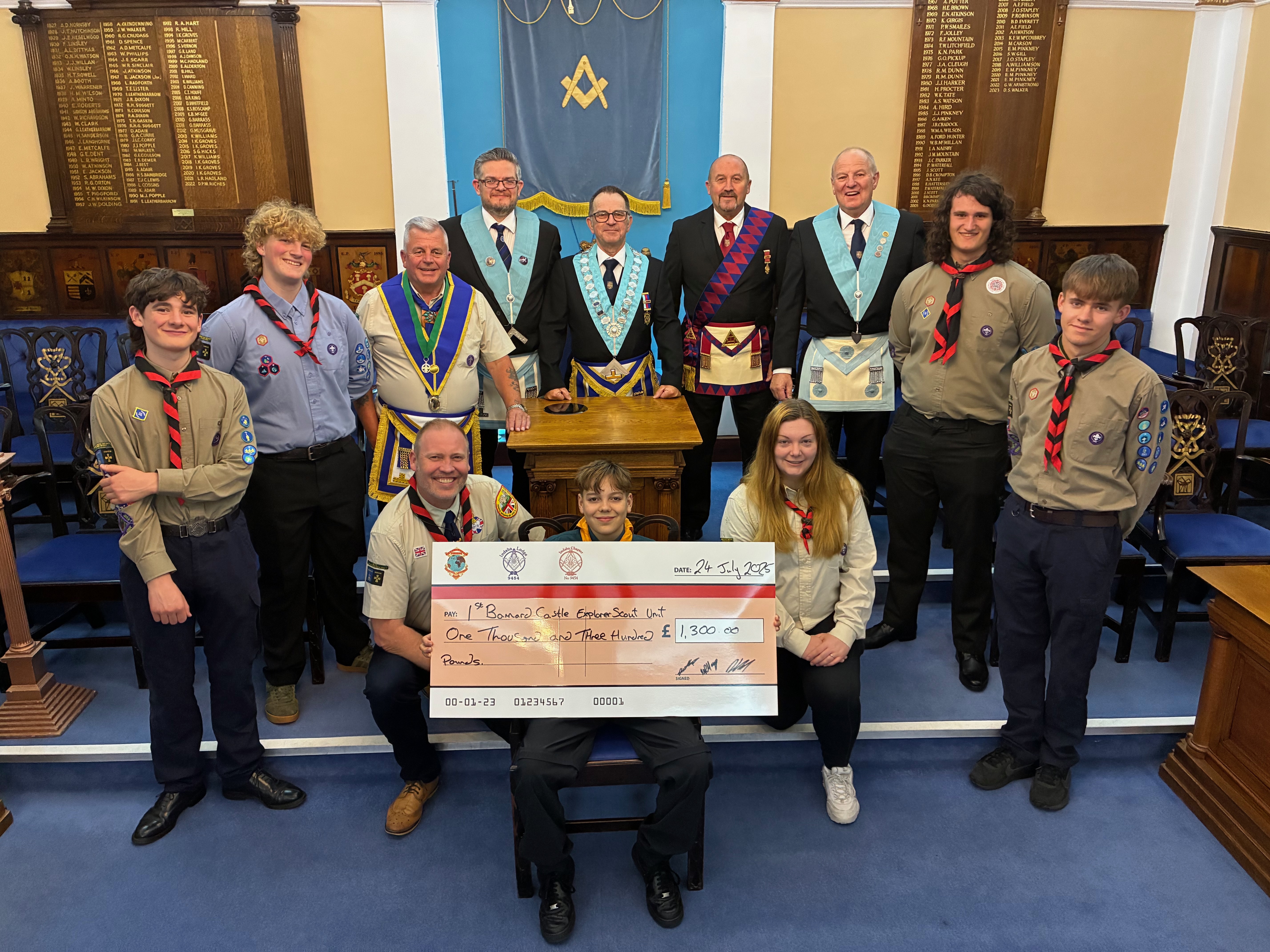 Darlington Freemasons support Explorer Scouts Expedition